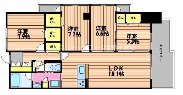 PIER倉敷の物件間取画像